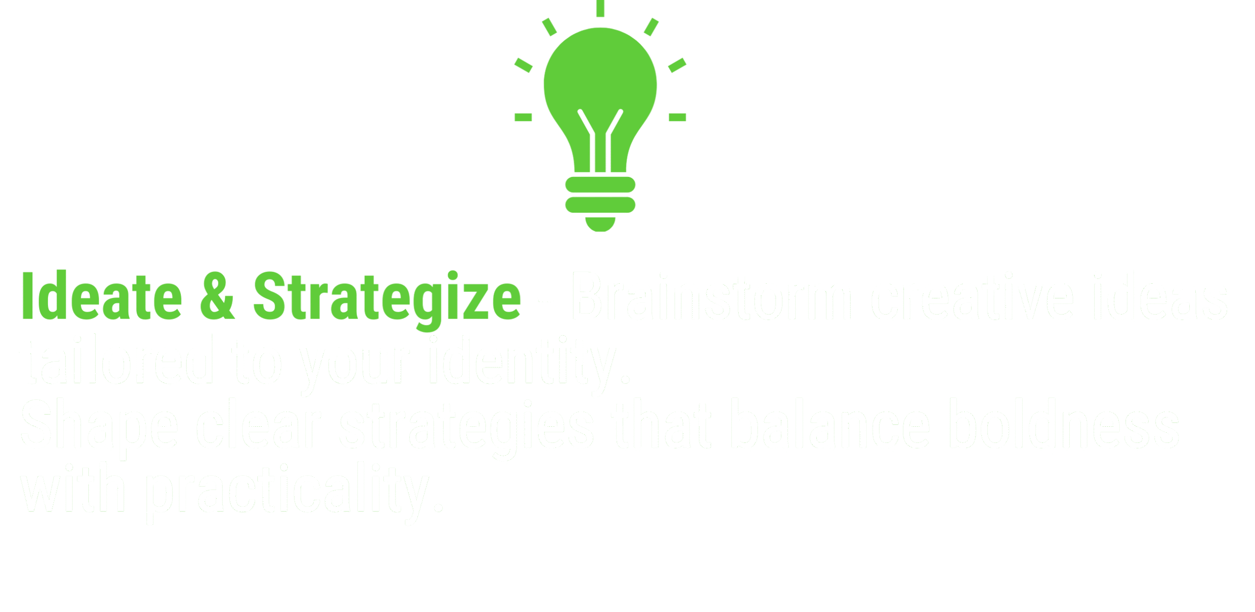 Ideate & Strategize slide