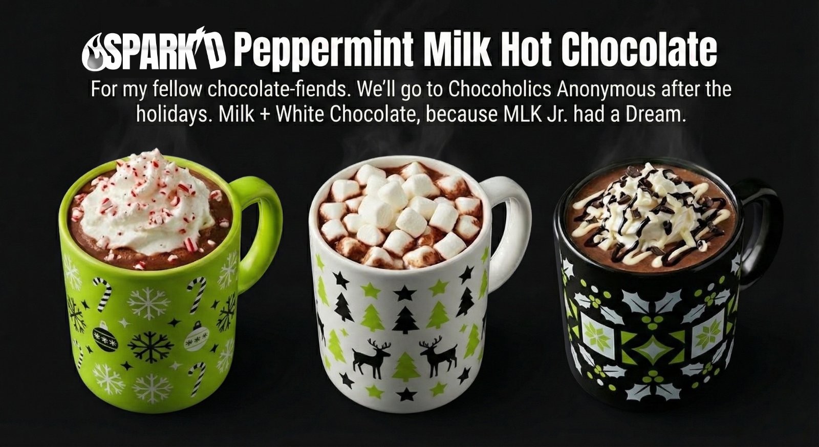 SPARK'D Hot Chocolate — tap to open recipe card