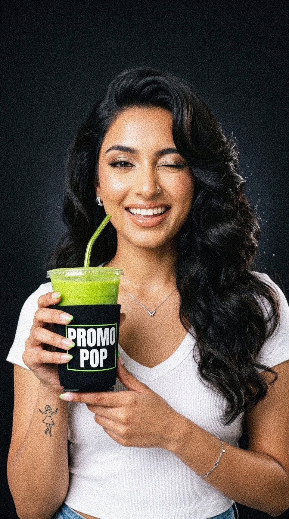 Promo Pop smoothie campaign portrait showcase